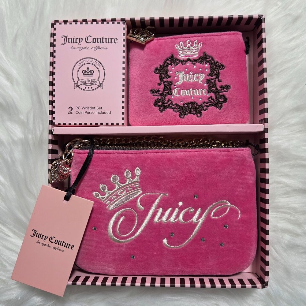 Juicy Couture Wristlet & Coin Purse Set